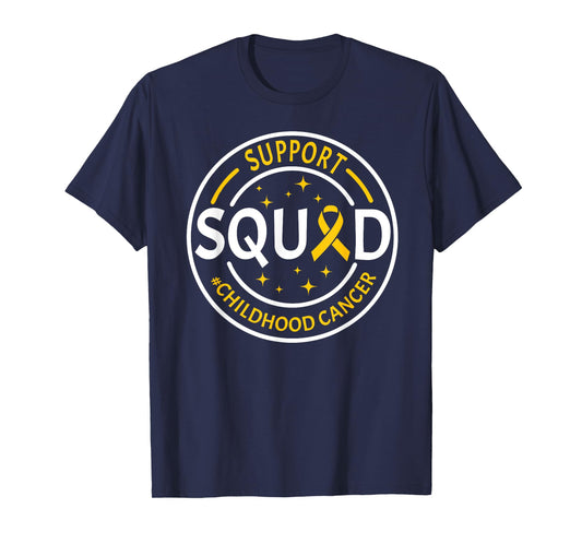 Childhood Cancer Awareness Support Squad Gold Ribbon Kids T-Shirt