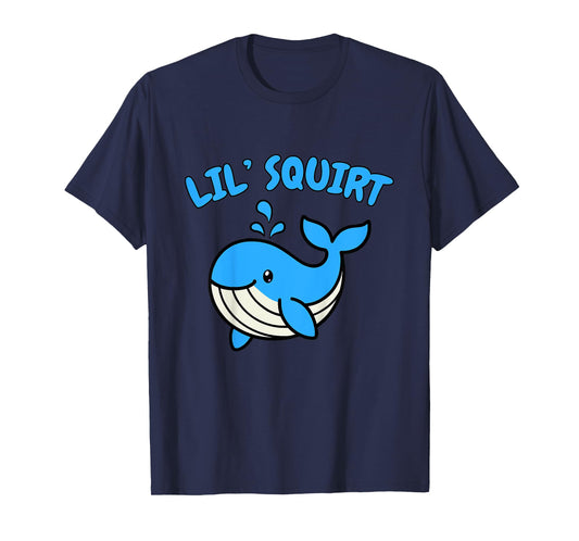 Cute Whale Lover Kids Lil Squirt Toddler Baby Boy Girl Youth T-Shirt