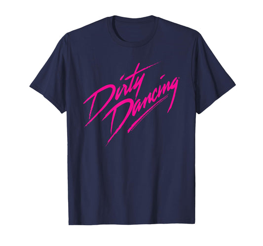 Dirty Dancing Classic Hot Pink Text Movie Logo T-Shirt