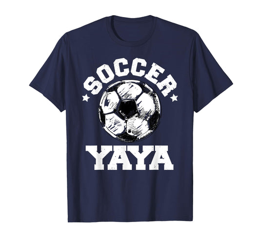 Soccer Yaya Soccer Ball Distressed Funny Soccer Yaya T-Shirt