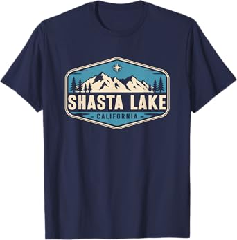 Shasta Lake California Nature Mountain Graphic T-Shirt