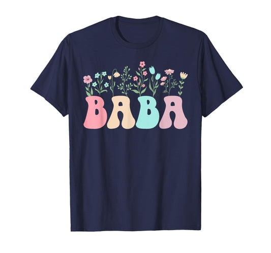 Baba Flowers Baba Grandma Baba Grandmother T-Shirt