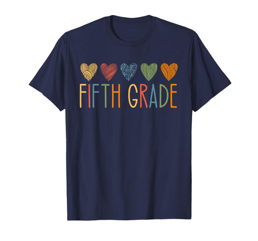 Fifth Grade Teacher Life 5th Grade Back To School Heart Love T-Shirt