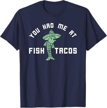 Funny Fish Tacos t-shirt | Retro Food Lover Humor tee T-Shirt