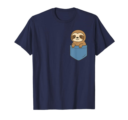 Funny Baby Sloth Pocket Pal Cute Lazy Animal Sloth Vibe T-Shirt