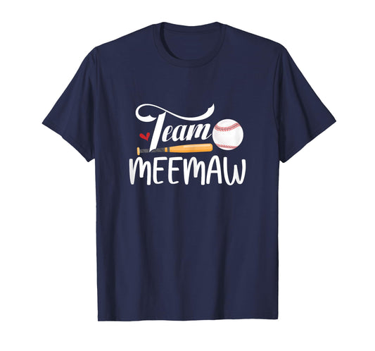 Team Meemaw Baseball Meemaw Life Mother's Day Sport Lovers T-Shirt