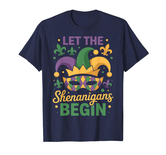 Let The Shenanigans Begin Mardi Gras 2025 Lips New Orleans T-Shirt