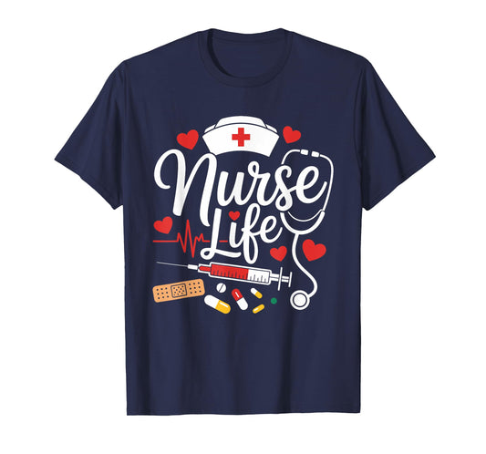Women Nurse Life RN LPN CNA Nurse Week Healthcare T-Shirt