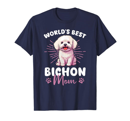 Bichon Frise Groovy World's Best Bichon Mom T-Shirt