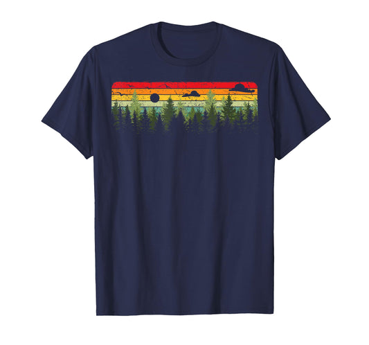 Outdoor Wildlife Trees Nature Forest Retro T-Shirt