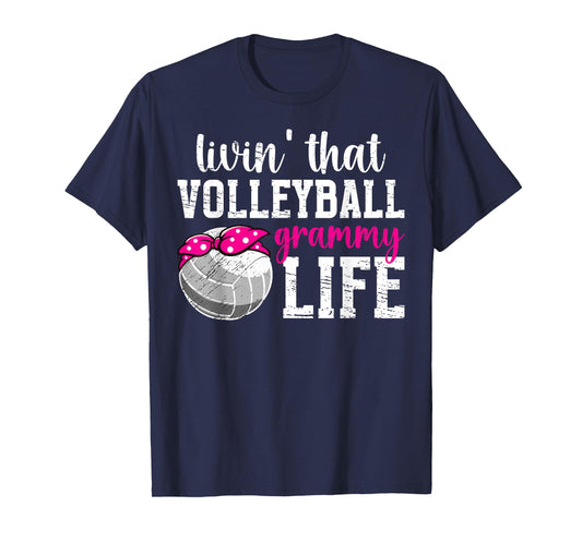 Volleyball Grammy Life Grandma Grammy Of A Volleyball Player T-Shirt