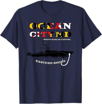 Ocean City Maryland White Marlin Fishing Capital T-Shirt
