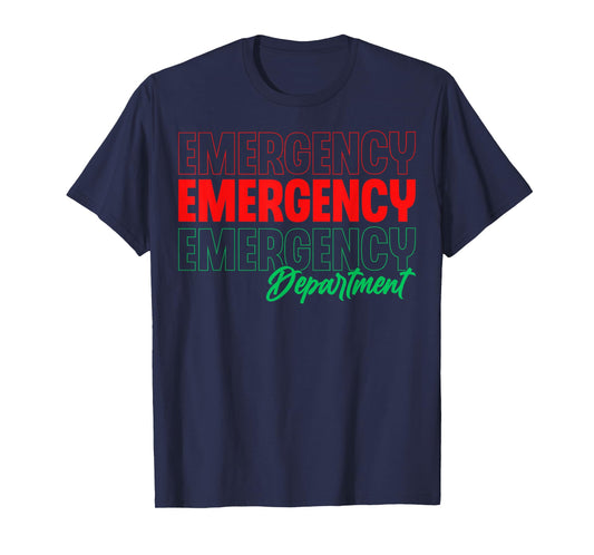 Emergency Department Xmas Holiday ER Nurse Christmas T-Shirt