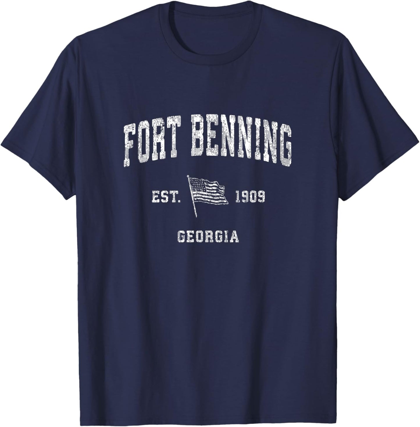 Fort Benning Georgia GA T-Shirt Vintage US Flag Sports Tee T-Shirt