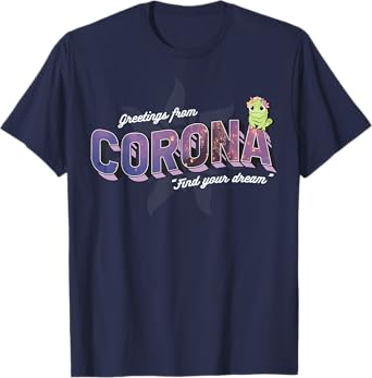 Disney Tangled Pascal Greetings From Corona Logo T-Shirt