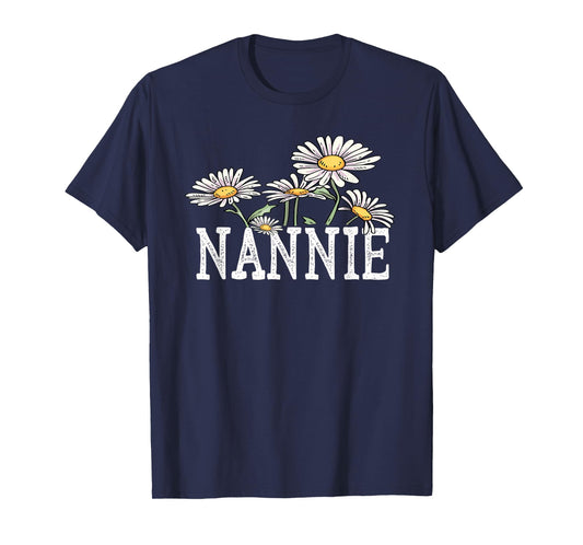 Nannie Floral Chamomile Design Mother's Day Gifts Nannie T-Shirt