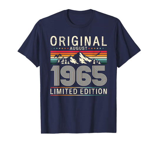 60th Birthday Gift Men Women Original Since August 1965 T-Shirt