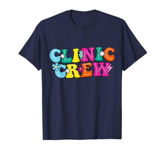 Clinic Crew School Nurse Groovy Appreciation Week T-Shirt