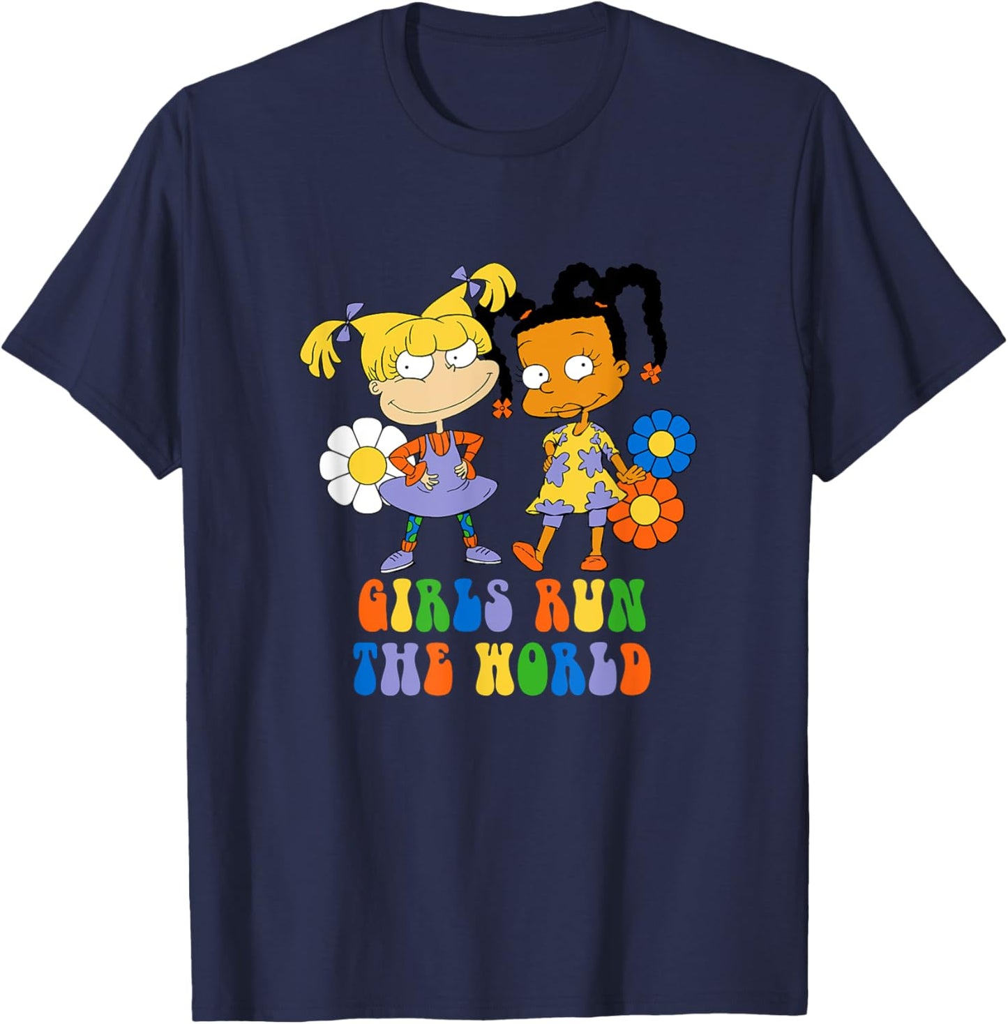 Rugrats Angelica And Susie Girls Run The World T-Shirt