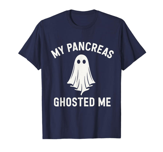 Funny Halloween Diabetes Awareness My Pancreas Ghosted Me T-Shirt