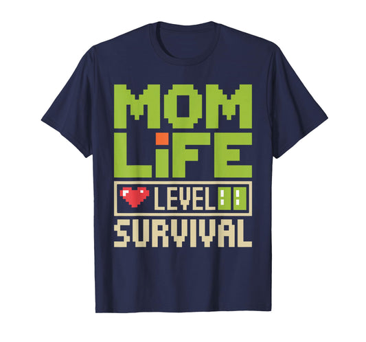 Survival Mode Mom Apparel Level Up Mom Life T-Shirt