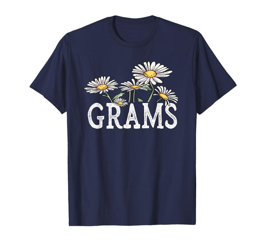 Grams Floral Chamomile Design Mother's Day Gifts Grams T-Shirt