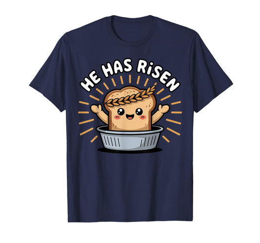 Funny Bakery Baking Jesus Christ Bread He Has Risen T-Shirt