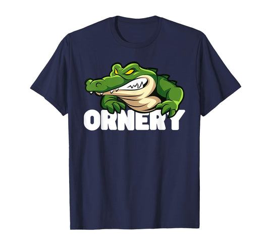 Ornery Alligators Funny Grumpy Gator Mascot T-Shirt