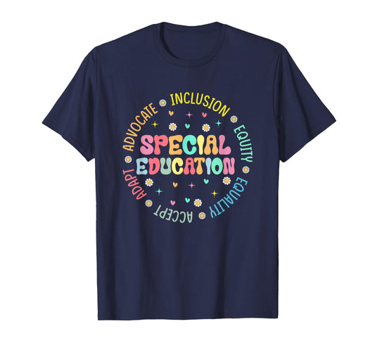 Groovy Wildflower Special Education Teacher Back To School T-Shirt
