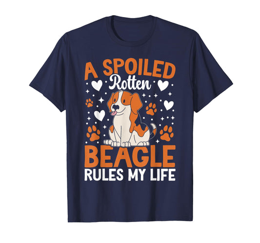 A Spoiled Rotten Beagle Rules My Life T-Shirt