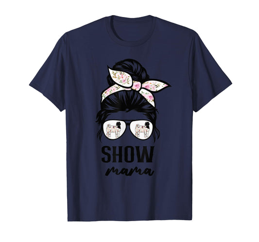 goat show mom goat Boer show mama flower T-Shirt