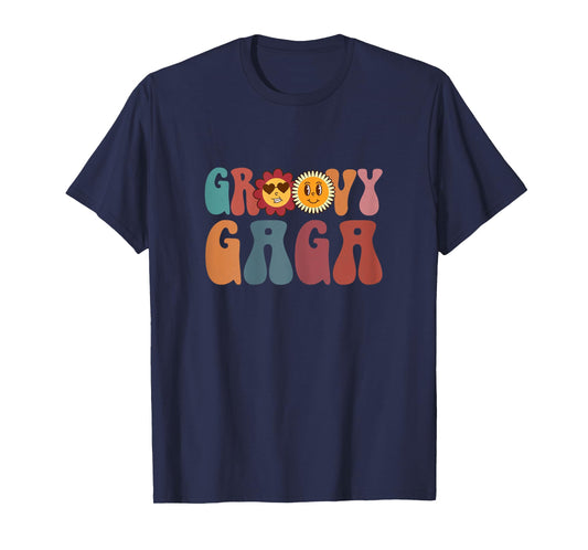 Retro Groovy Gaga Hippie Flower Gifts For Mother's Day T-Shirt