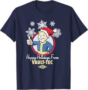 Fallout Happy Holidays from Vault-Tec Christmas Video Game T-Shirt