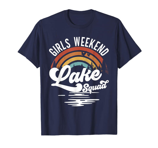 Girls Weekend Girls Trip Mother Daughter Rainbow Lake Squad T-Shirt