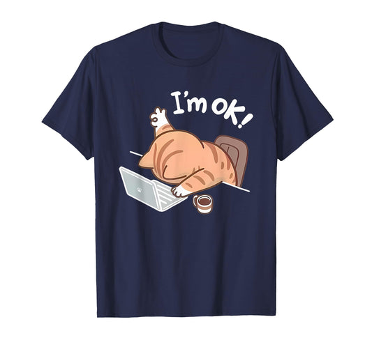 Funny Cat Graphic for Men Or Women Work from Home T-Shirt