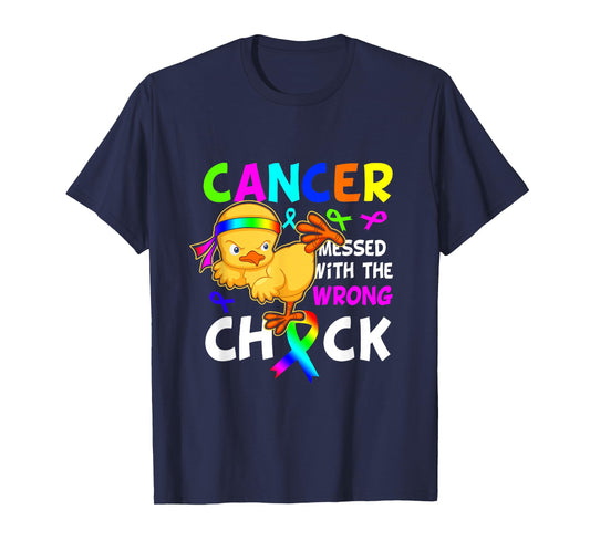 Cancer Messed With Wrong Chick Funny Cancer Warrior T-Shirt