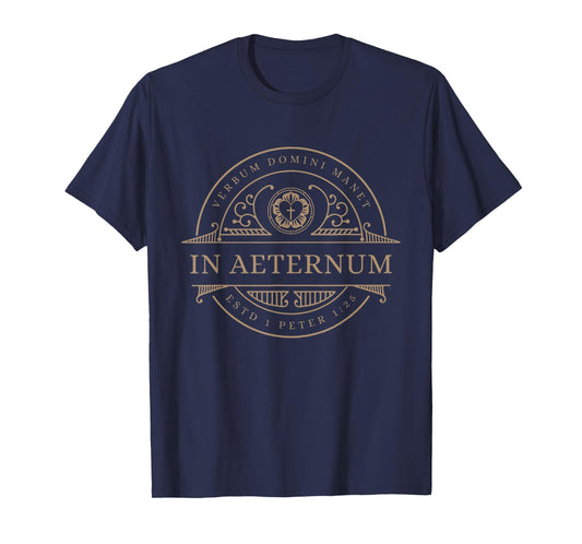 Verbum Domini Manet in Aeternum, Lutheran Rose Tee. T-Shirt