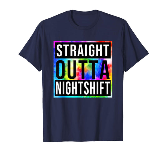 Vintage Straight Outta Nightshift Night Jobs Womens Mens T-Shirt