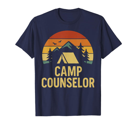 Retro Camp Counselor Tent Summer Outdoor T-Shirt