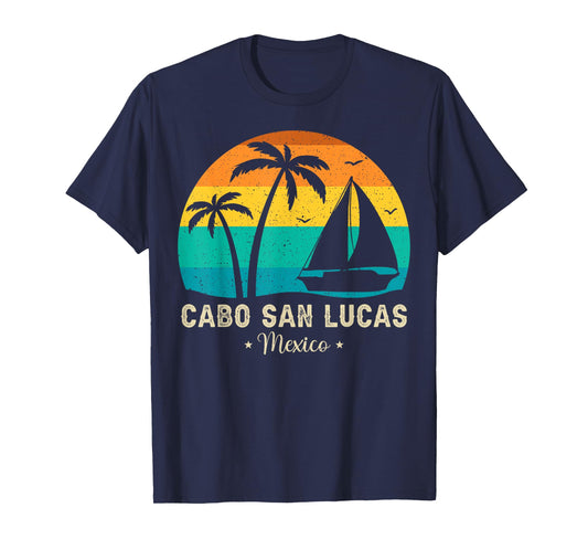 Vintage Cabo San Lucas Mexico Sunset, Vacation Summer Men Women Girls Kids T-Shirt