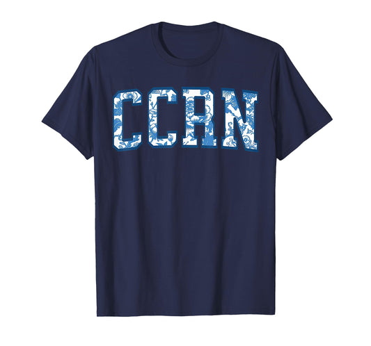 Toile Floral Critical Care Registered Nurse CCRN Nurse Life T-Shirt