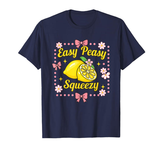 Easy Peasy Lemon Squeezy Lemonade Crew Funny Lemon Lemonade T-Shirt