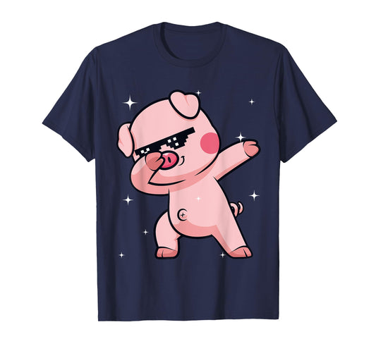 Men Women Kids Funny Pig Dabbing Animals Wildlife Parties T-Shirt