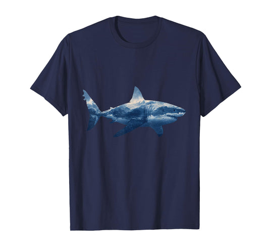 Shark Marine Biology Animal Artwork Sea Ocean Sharks Lover T-Shirt