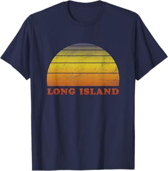 Long Island Retro Vintage T-Shirt 70s Throwback Surf Tee T-Shirt