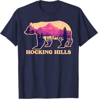 Bear Hocking Hills State Park Ohio OH Canoe Kayak Souvenirs T-Shirt