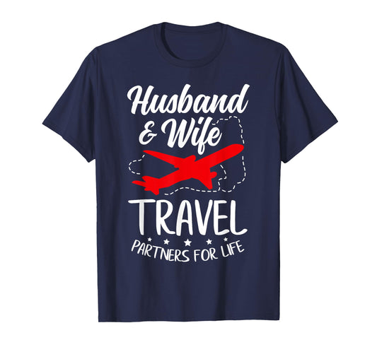 Couple Matching Husband And Wife Travel Partners For Life T-Shirt