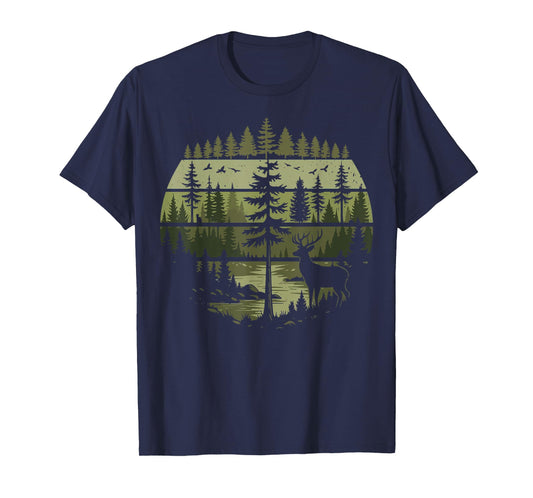 Forest Retro Nature Wildlife Outdoor T-Shirt