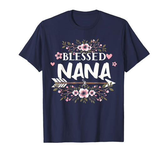 Blessed Nana Grandma Life Floral Mother's Day 2025 Women T-Shirt