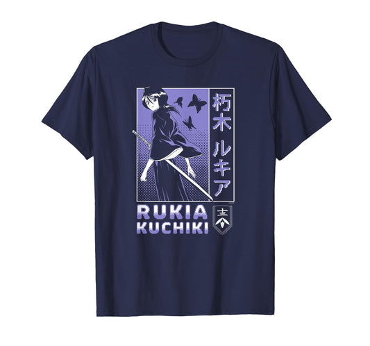 BLEACH Rukia Kuchiki Pixelated Background Anime T-Shirt